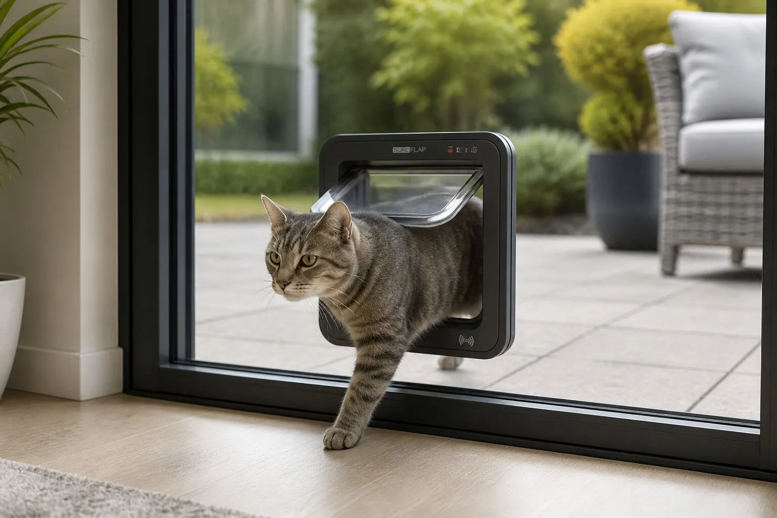 Glas Katzenklappe aus Glas